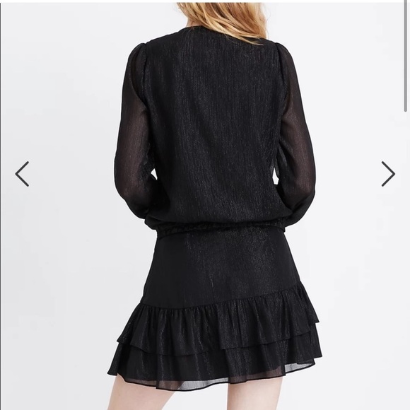 NWT Madewell Shimmer Black Top - Picture 3 of 6